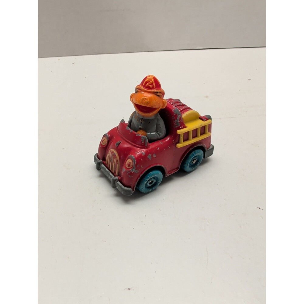 Vintage 1981 Hasbro Muppets Fire Truck Die Cast Car Sesame Street - Ernie